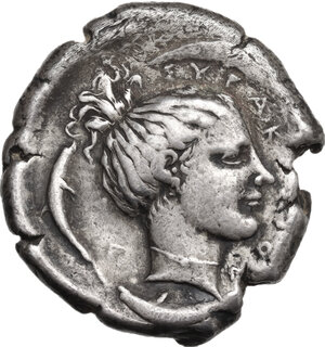 reverse: Syracuse.  Second Democracy (466-405 BC).. AR Tetradrachm, c. 440-430 BC