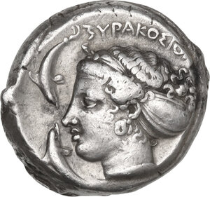 reverse: Syracuse.  Second Democracy (466-405 BC).. AR Tetradrachm, c. 415-405 BC