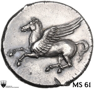obverse: Syracuse.  Timoleon and the Third Democracy (344-317 BC).. AR Stater. Struck under Timoleon, 344-339/8