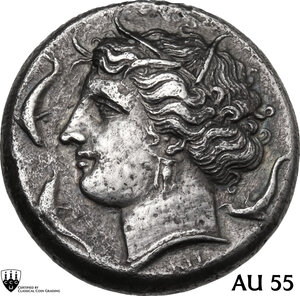 obverse: Syracuse.  Agathokles  (317-289 BC).. AR Tetradrachm. Struck circa 317-310 BC