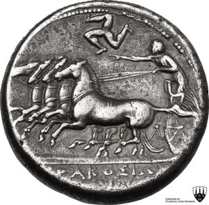 reverse: Syracuse.  Agathokles  (317-289 BC).. AR Tetradrachm. Struck circa 317-310 BC