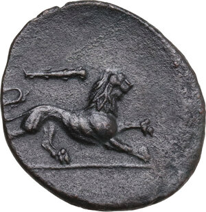 reverse: Syracuse.  Agathokles  (317-289 BC).. AE Hemiltron(?), c. 308-307 BC