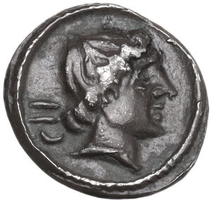 obverse: Etruria, Populonia. AR 2.5-Asses, 3rd century BC