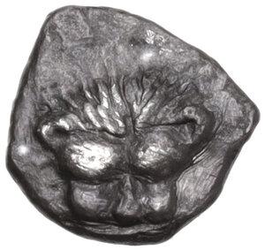 obverse: Cimmerian Bosporos, Pantikapaion. AR Hemiobol, c. 390-380 BC