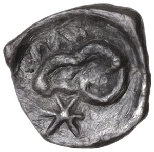 reverse: Cimmerian Bosporos, Pantikapaion. AR Hemiobol, c. 390-380 BC