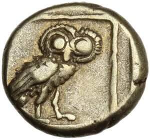 reverse: Lesbos, Mytilene. EL Hekte – Sixth Stater, c. 377-326 BC