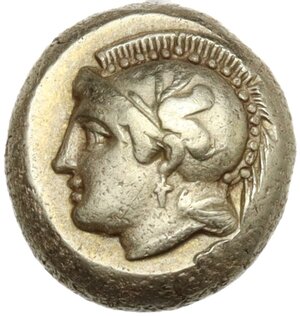 obverse: Ionia, Phokaia.  EL Hekte – Sixth Stater, c. 478-387 BC
