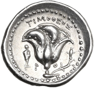 reverse: Islands off Caria, Rhodes. AR Didrachm, c. 250-229 BC. Timotheos, magistrate