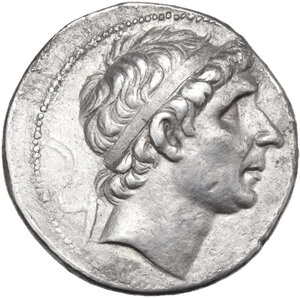 obverse: Seleucid Kings.  Antiochos I Soter (294-261 BC).. AR Tetradrachm. ΔEΛ-monogram mint, associated with Antioch, c. 246-244 BC