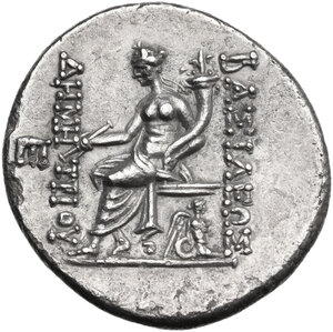 reverse: Seleucid Kings.  Demetrios I Soter (162-150 BC).. AR Tetradrachm. Antioch on the Orontes mint. Undated issue, struck 162-155/4 BC