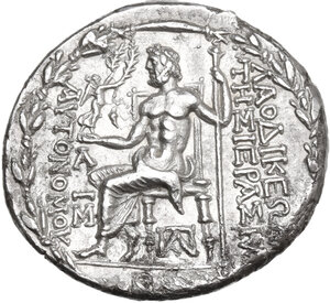 reverse: Seleukis and Pieria, Laodicea ad Mare. AR Tetradrachm. Dated CY 30 (52/1 BC)