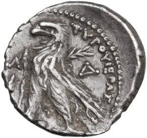 reverse: Phoenicia, Tyre. AR Half Shekel. Dated CY 37 (90/89 BC)