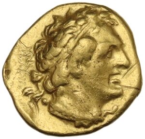obverse: Egypt, Ptolemaic Kingdom.  Ptolemy I Soter (305-285 BC).. AV Tetarte – ‘Triobol’. Alexandreia mint. Struck circa 294-285 BC