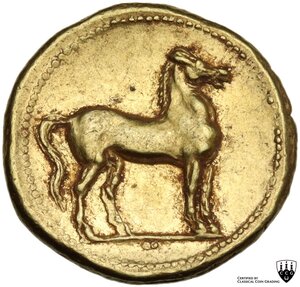 reverse: Zeugitania, Carthage. EL Stater, c. 310-290 BC