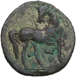 reverse: Zeugitania, Carthage.  Time of the Second Punic War.. AE 25 mm, c. 221-202 BC