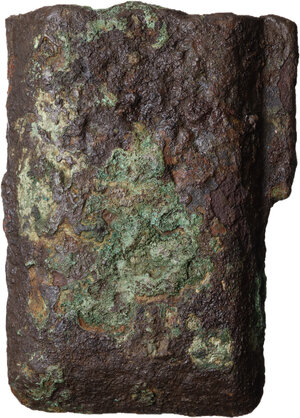 reverse: Aes Signatum.. AE Currency Bar, Central Italy, Aemilia (?), c. 6th-4th century BC. Large terminal fragment, 