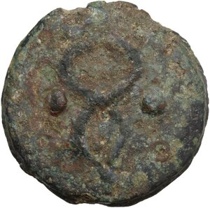 reverse: Mercury/Dioscuri series.. AE Cast Sextans, c. 280-276 BC