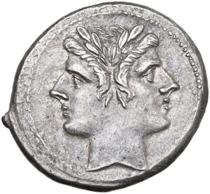 obverse: Anonymous. AR Quadrigatus (Didrachm), uncertain Campanian mints (Capua?), 216 BC