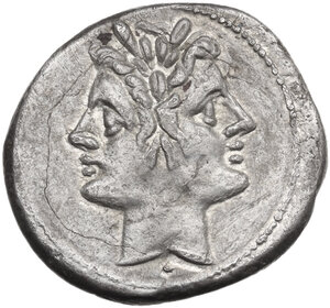 obverse: Anonymous. AR Quadrigatus, uncertain Sicilian mint, 216 BC