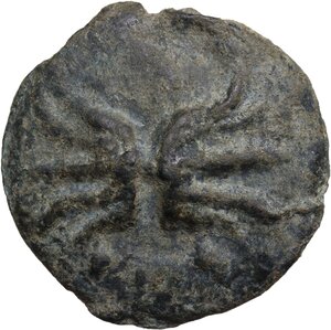 obverse: Unlisted Series. AE Cast Triens. Luceria mint, c. 214-212 BC