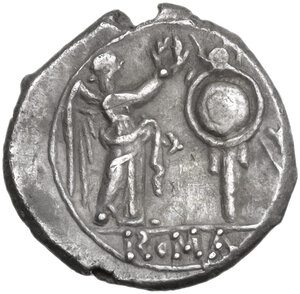 reverse: Anonymous. AR Victoriatus, uncertain Campanian mints, 215-211 BC