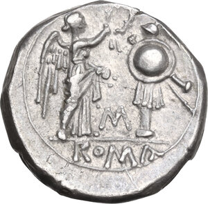 reverse: C/M series. AR Victoriatus, uncertain South Italy mint, 214 BC