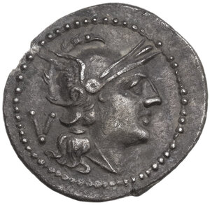 obverse: H series. AR Quinarius, uncertain Picenian mint (Hatria?), 214 BC
