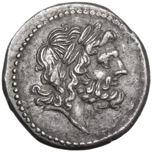obverse: LT series. AR Victoriatus, Luceria mint, 213 BC