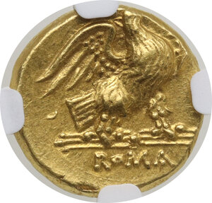 reverse: Anonymous..  AV 60 Asses, Rome mint, 211-208 BC