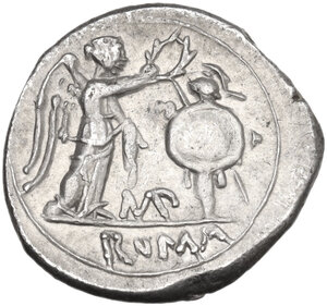reverse: MP series.. AR Victoriatus, c. 211-208 BC