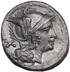 obverse: Anonymous. AR Denarius, uncertain Lucanian mint (Venusia?), 210 BC