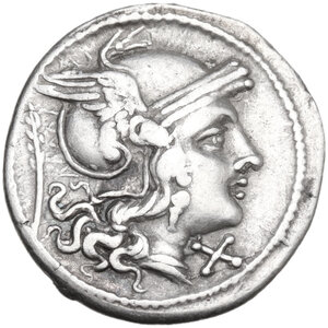obverse: Branch series. AR Denarius, uncertain Sicilian mint (Syracuse?), 210 BC