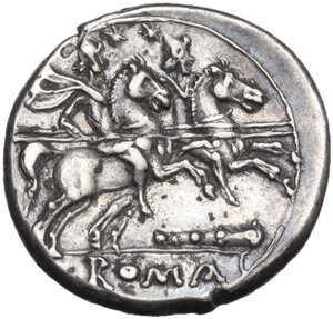 reverse: Club series.. AR Denarius, 208 BC. South East Italy