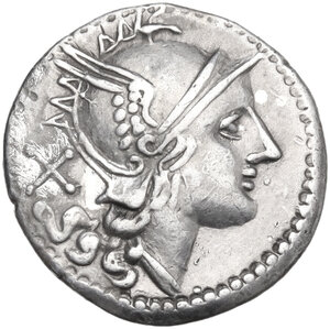 obverse: VAR series. AR Denarius, uncertain Spanish mint (Tarraco?), 207 BC