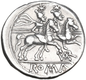 reverse: VAR series. AR Denarius, uncertain Spanish mint (Tarraco?), 207 BC