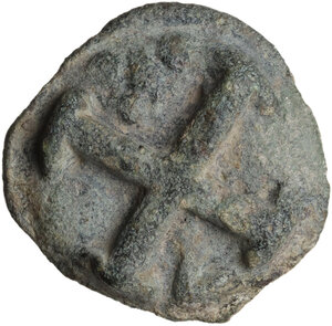 reverse: Northern Apulia, Luceria.  Light series.. AE Cast Quincunx, c. 217-212 BC