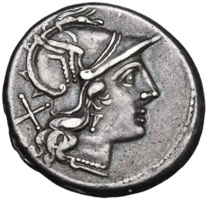 obverse: AVTR series. AR Denarius, uncertain Spanish mint, 203 BC