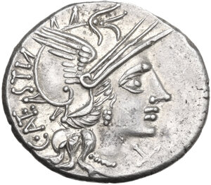 obverse: C. Antestius. AR Denarius, 146 BC