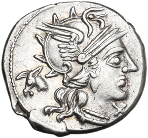 obverse: M. Iunius Silanus.. AR Denarius, 145 BC