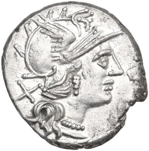 obverse: C. Valerius Flaccus. AR Denarius, 140 BC
