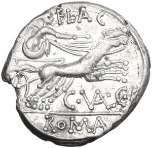 reverse: C. Valerius Flaccus. AR Denarius, 140 BC