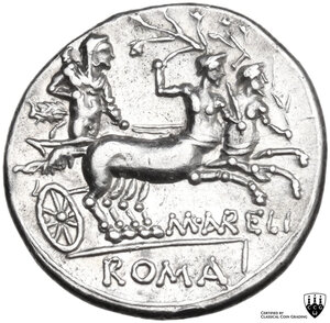 reverse: M. Aurelius Cotta. AR Denarius, 139 BC