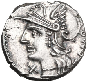 obverse: M. Baebius Q. f. Tampilus. AR Denarius, 137 BC