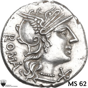 obverse: C. Numitorius. AR Denarius, 133 BC