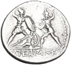 reverse: Q. Thermus M.f.. AR Denarius, 103 BC