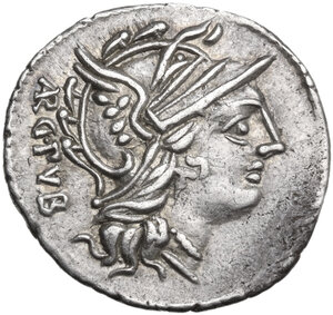 obverse: L. Sentius C.f.. AR Denarius, 101 BC