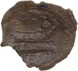 reverse: L. Calpurnius Piso Frugi.. AE As, 90 BC