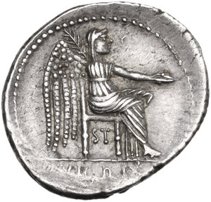 reverse: M. Cato.. AR Denarius, 89 BC