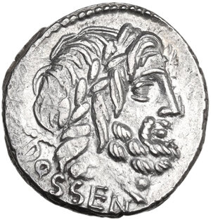 obverse: L. Rubrius Dossenus. AR Denarius, 87 BC