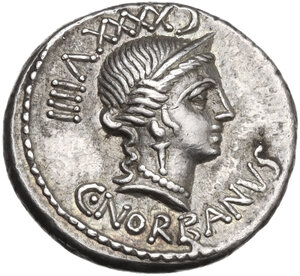 obverse: C. Norbanus. AR Denarius, Rome mint, 83 BC